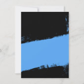 Invitation Réception Grunge Blue Black Bar Mitzvah (Dos)