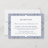Invitation RÉCEPTION INSERT simple moderne geo marine motif (Devant)