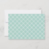 Invitation RÉCEPTION INSERTION simple moderne type menthe pas (Dos)