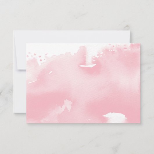 Invitation RÉCEPTION jolies lettres manuscrites aquarelle ros (Dos)