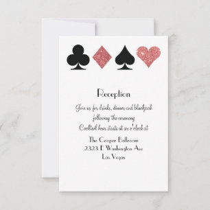 Invitation Réception Las Vegas Destiny Rose Gold Pailleté