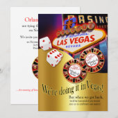 Invitation Réception Las Vegas d'Orlando et Jackie (Devant / Derrière)