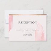 Invitation Réception | Laver de l'aquarelle rose (Devant)