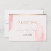 Invitation Réception | Laver de l'aquarelle rose (Devant)