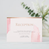Invitation Réception | Laver de l'aquarelle rose (Debout devant)