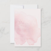 Invitation Réception | Laver de l'aquarelle rose (Dos)