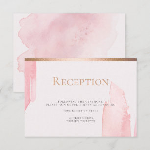 Invitation Réception Laver de l'aquarelle rose