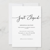 Invitation Réception manuscrite à script simple (Devant)