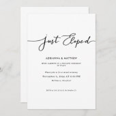 Invitation Réception manuscrite à script simple (Devant / Derrière)