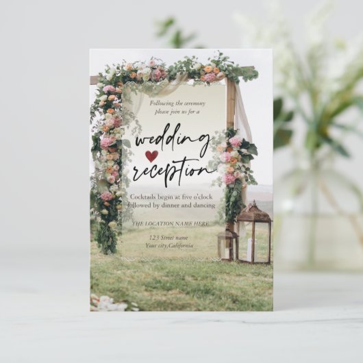 Invitation Réception mariage Arbor Lanterne (Debout devant)