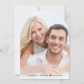 Invitation Réception Mariage Arche Photo Chic (Dos)