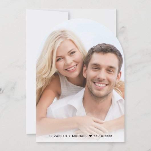 Invitation Réception Mariage Arche Photo Chic (Dos)