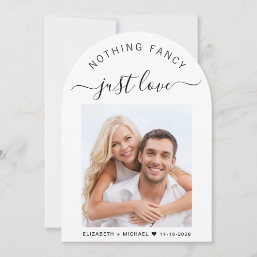 Invitation Réception Mariage Arche Photo Chic (Devant)