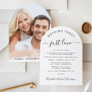 Invitation Réception Mariage Arche Photo Chic