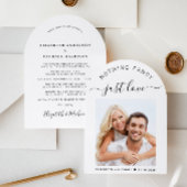 Invitation Réception Mariage Arche Photo Chic