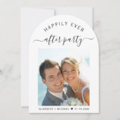 Invitation Réception Mariage Arche Photo Chic (Devant)