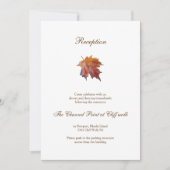 Invitation Réception Mariage de automne de la feuille d'aquar (Devant)