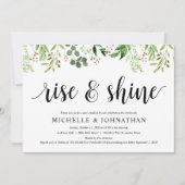 Invitation Réception Mariage de poste de verdure Brunch Elope (Devant)