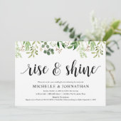 Invitation Réception Mariage de poste de verdure Brunch Elope (Debout devant)