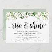 Invitation Réception Mariage de poste de verdure Brunch Elope (Devant / Derrière)