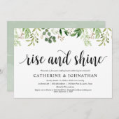 Invitation Réception Mariage de poste de verdure Brunch Elope (Devant / Derrière)