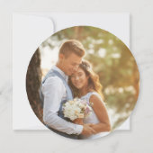 Invitation Réception Mariage Rustique Photo sur Tranche de Bo (Dos)