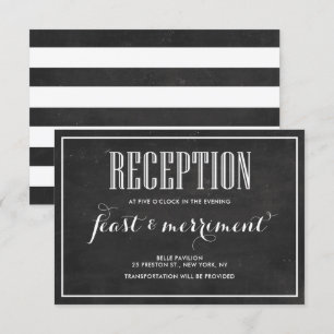Invitation Réception Mariage Rustique Tableau Noir Manger Boi
