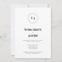 Réception minimaliste à monogramme intemporel