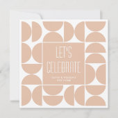 Invitation Réception moderne Apricot Beige (Devant)