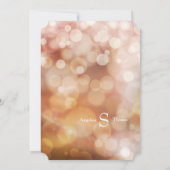Invitation Réception moderne Bokeh Sparkle Twinkle Couples Do (Dos)