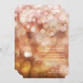 Invitation Réception moderne Bokeh Sparkle Twinkle Couples Do (Devant / Derrière)