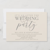 Invitation réception moderne, C'est une fête après le mariage (Devant)