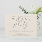 Invitation réception moderne, C'est une fête après le mariage (Debout devant)