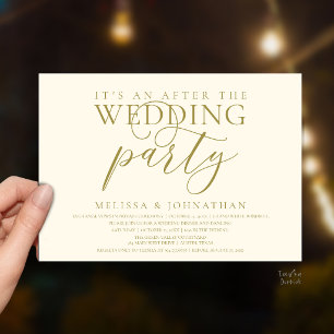 Invitation réception moderne, C'est une fête après le mariage