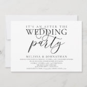 Invitation réception moderne, C'est une fête après le mariage (Devant)