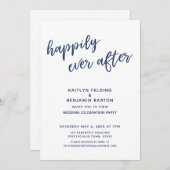 Invitation Réception moderne décontractée de la marine pour v (Devant / Derrière)