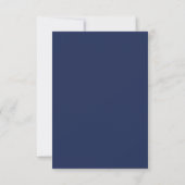 Invitation RÉCEPTION | Moderne Deep Indigo Bleu et Or (Dos)