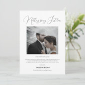 Invitation Réception Moderne Et Chic Uniquement Mariage (Debout devant)