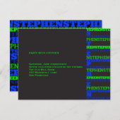 Invitation Réception moderne fraîche Stephen de Mitzvah de (Devant / Derrière)