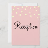 Invitation Réception Monogramme Bleu Rose (Devant)