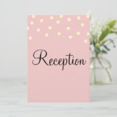 Invitation Réception Monogramme Bleu Rose (Debout devant)