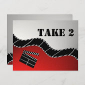 Invitation Réception Movie Mitzvah (Devant / Derrière)