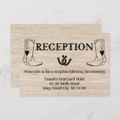 Invitation Réception occidentale Bottes de cowboy Mariage à l (Devant / Derrière)