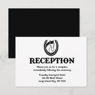 Invitation Réception occidentale Mariage Country Black Horse