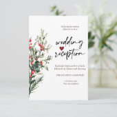 Invitation Réception Océanique Aux Fleurs Chics (Debout devant)