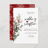 Invitation Réception Océanique Aux Fleurs Chics (Devant / Derrière)