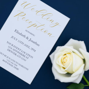 Invitation Réception Opulente De Mariage Bleu