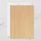 Invitation Réception papillon floral jaune bois rustique (Dos)