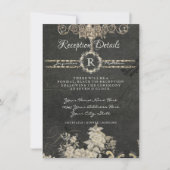 Invitation Réception Paris Chalkboard Monogramme Typographie (Devant)