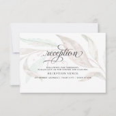 Invitation RÉCEPTION | Pastel Aquarelle Foliing (Devant)